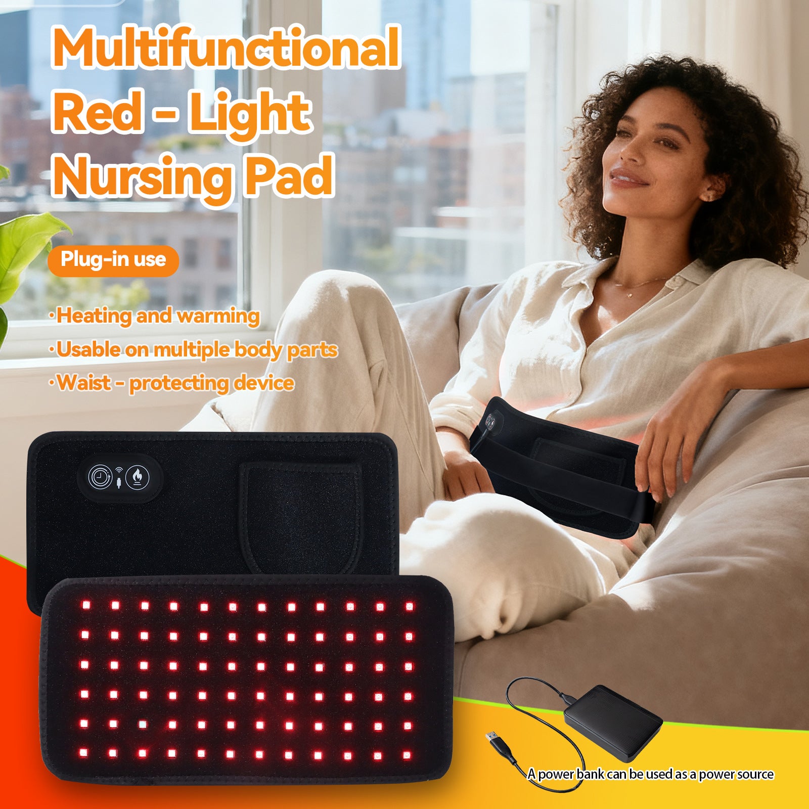 STIMMAX 2 in 1 Adjustable Red Light Therapy + Massager adjustable strap