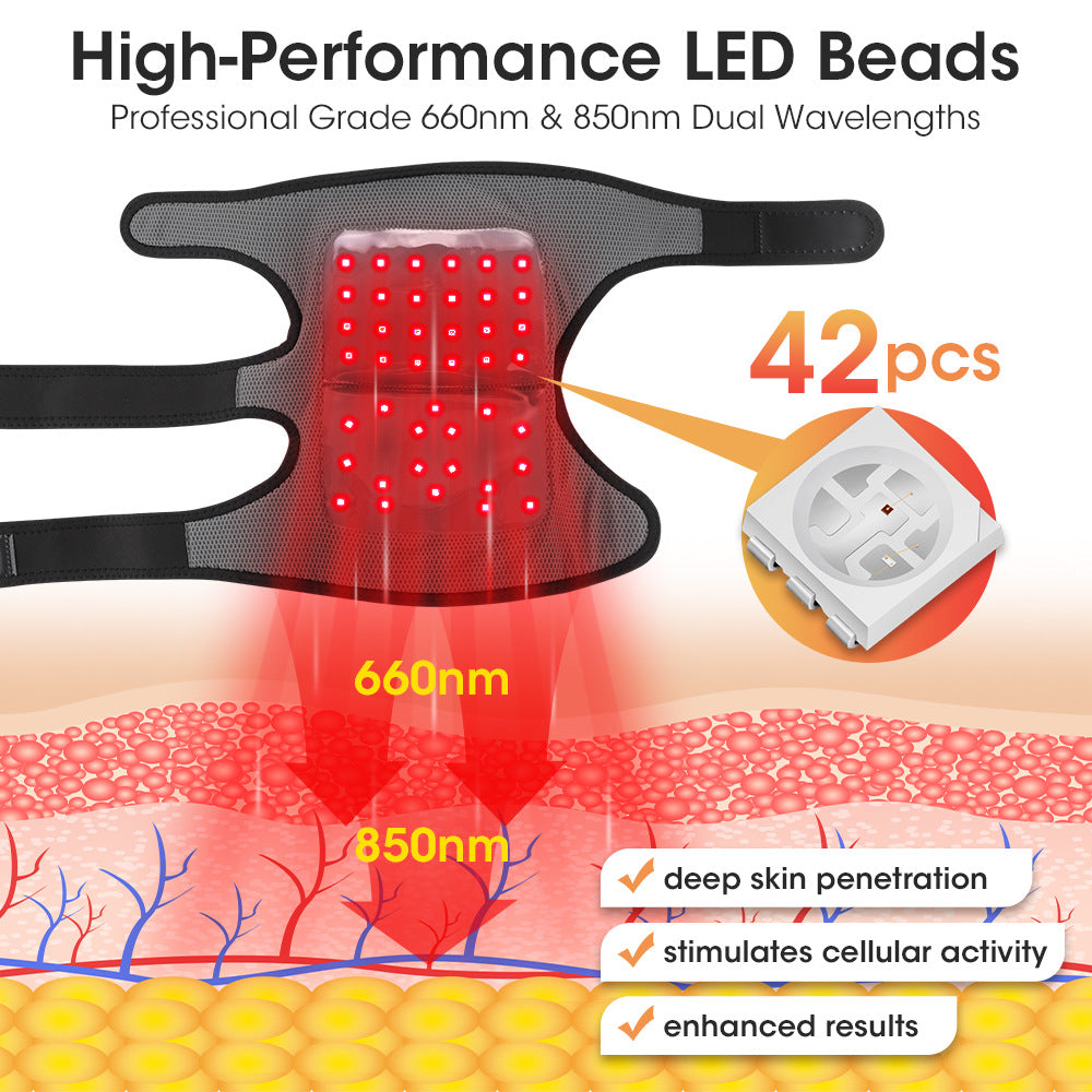 STIMMAX Red Light Therapy + Massaging Knee Guard