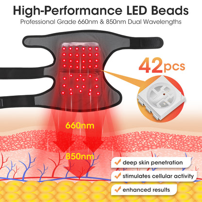 STIMMAX Red Light Therapy + Massaging Knee Guard